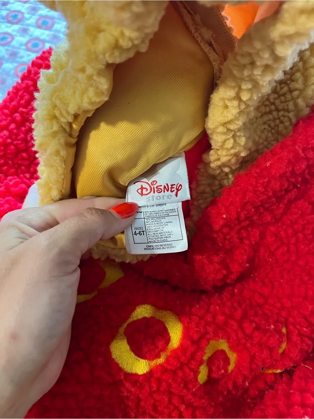 GUC Vintage Disney Store Winnie the Pooh One Piece Fleece Costume size 4-6T
